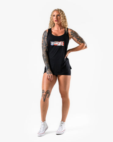 Stars & Stripes BRKTHEMLD Racerback Tank  - Black