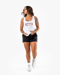 Stars & Stripes BRKTHEMLD Racerback Tank  - White