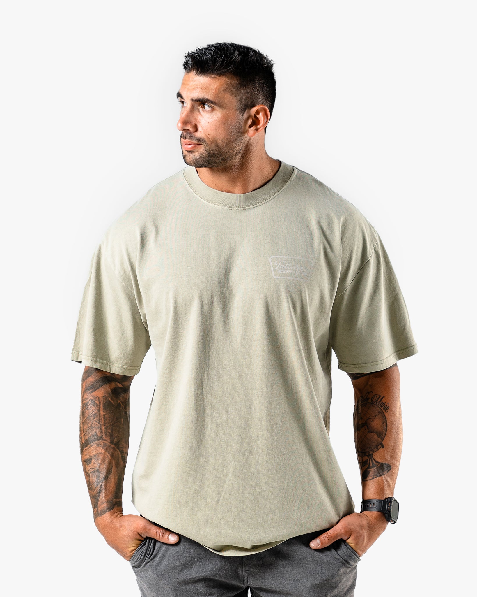 Oversize Vintage Tee - Eucalyptus