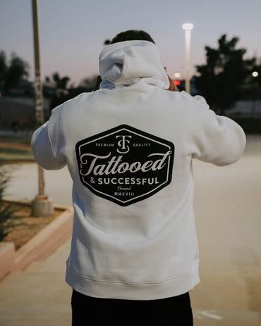 Brand Relax Hoodie- White