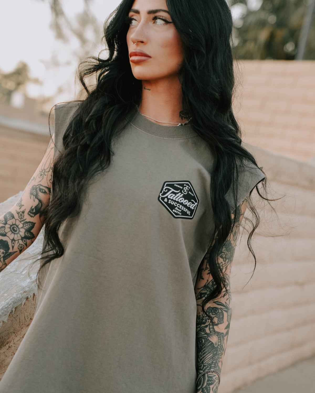 Brand Heavy Tank- Faded Grey