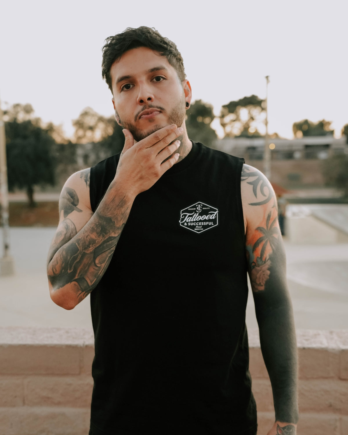Brand Staple Tank- Black