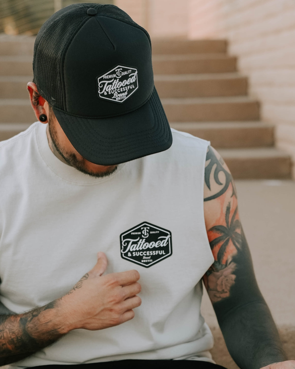 Brand Heavy Tank- Faded Bone