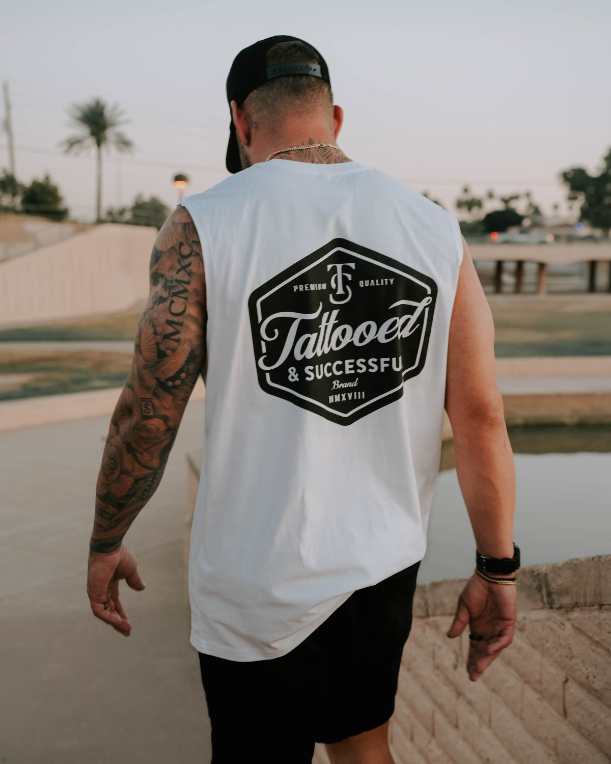 Brand Staple Tank- White