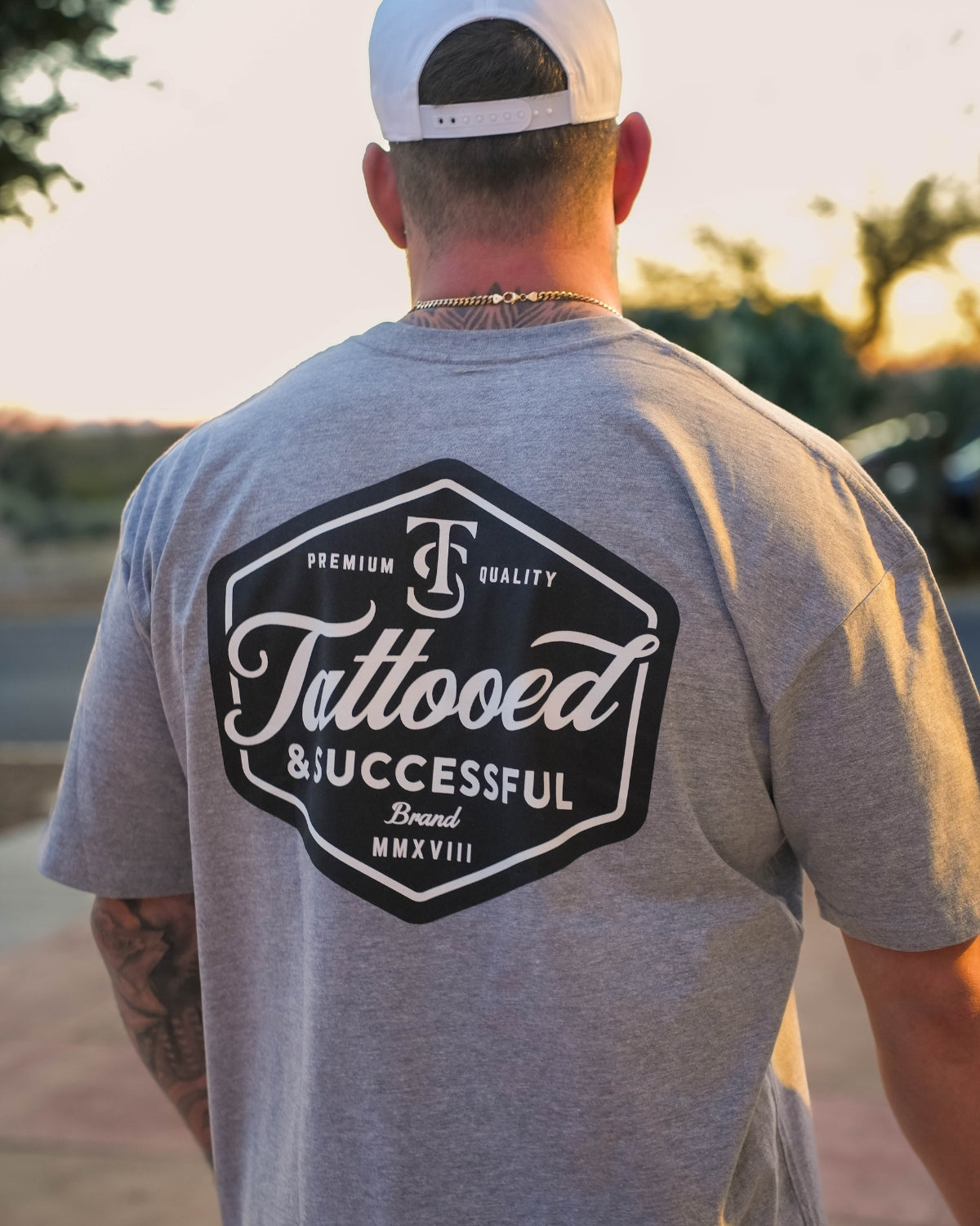 Brand Tee - Heather Grey