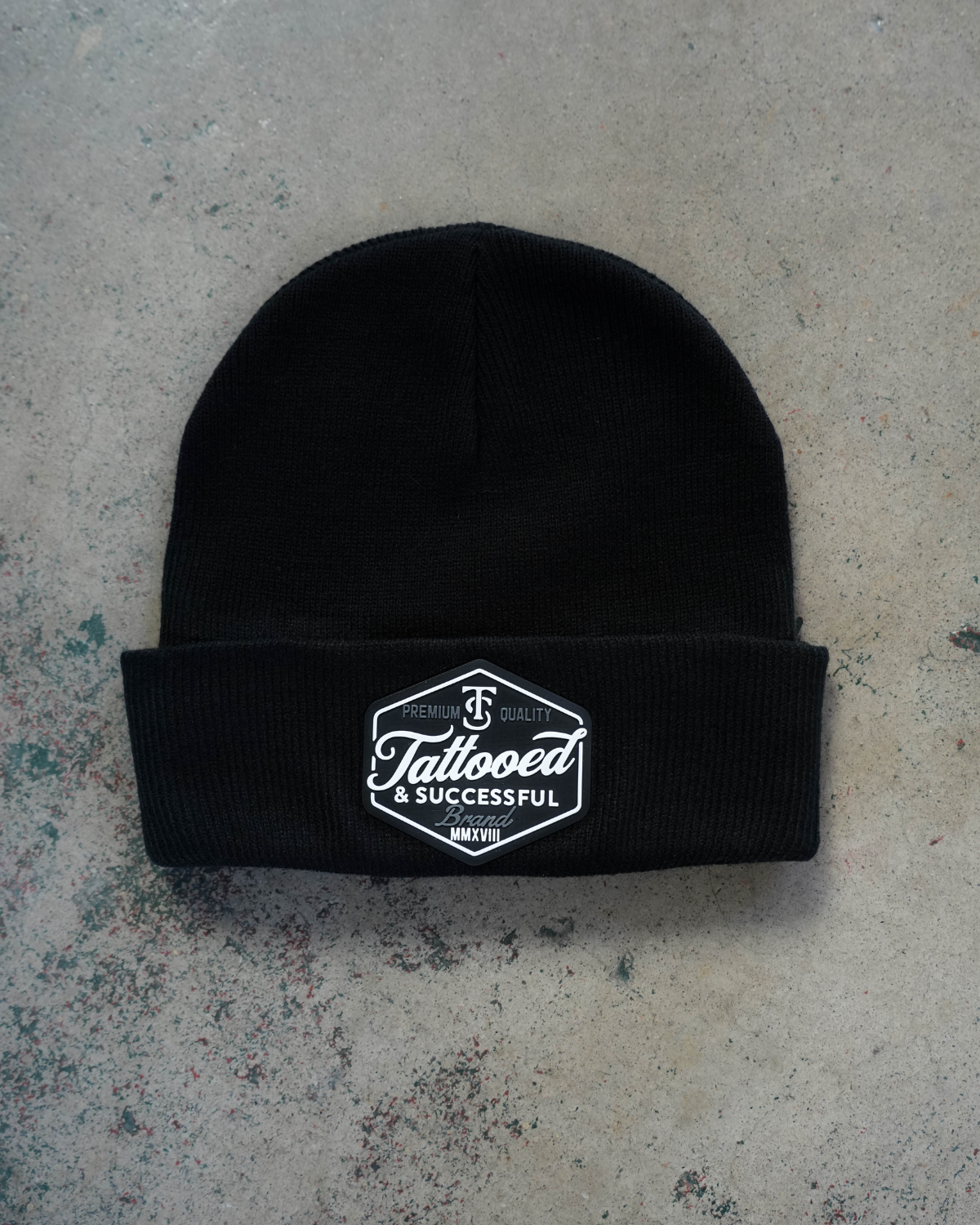 Brand Beanie- Black
