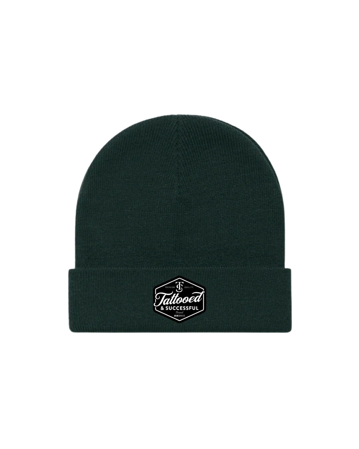 Brand Beanie- Pine Green