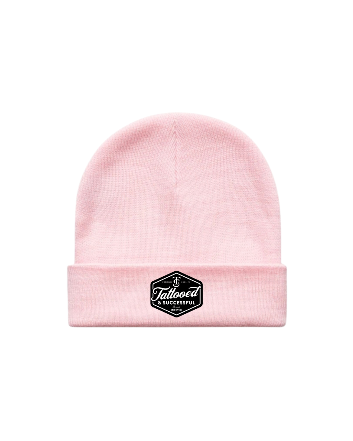 Brand Beanie- Pink