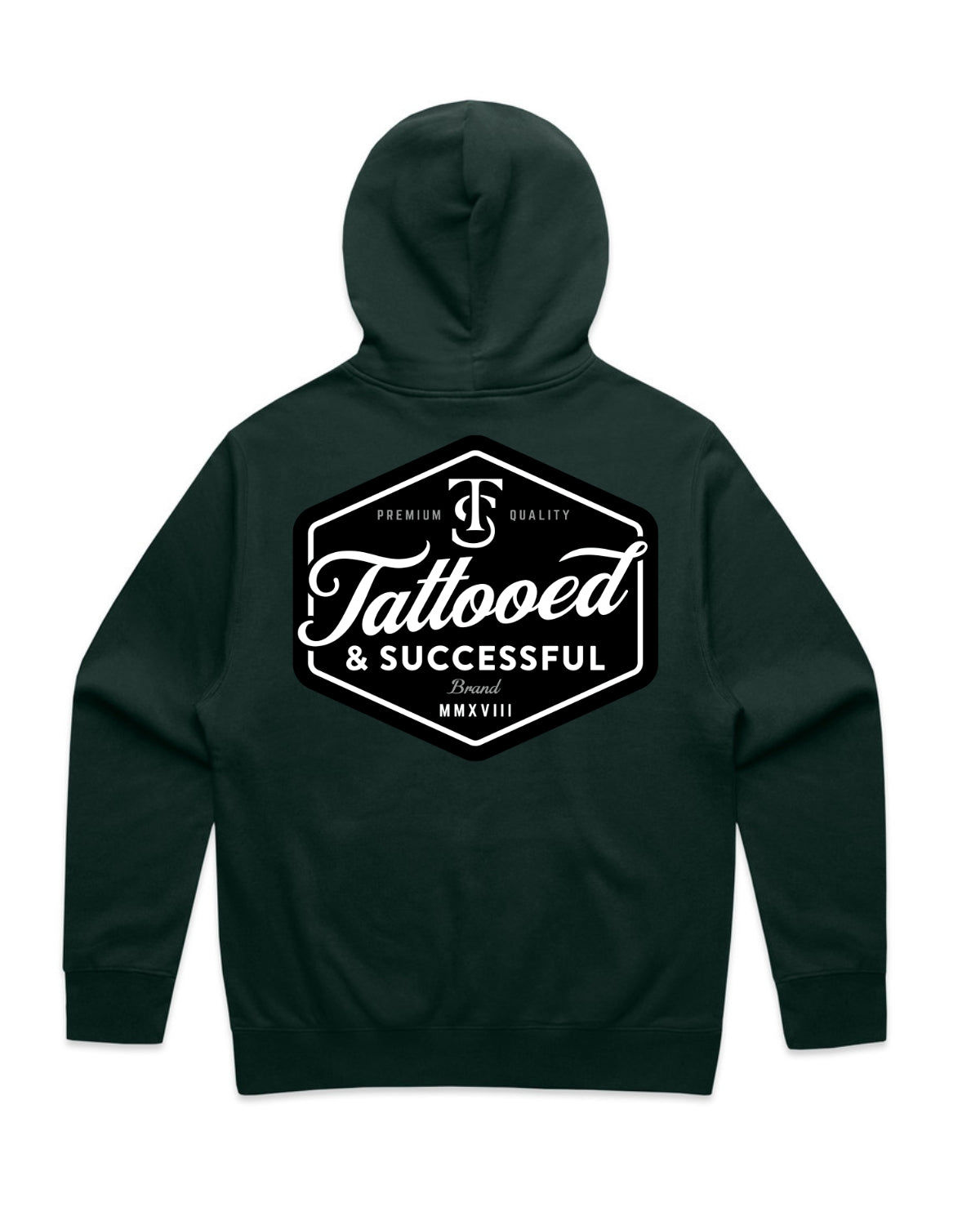 Brand Relax Hoodie- Pine Green