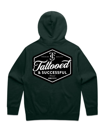 Brand Relax Hoodie- Pine Green