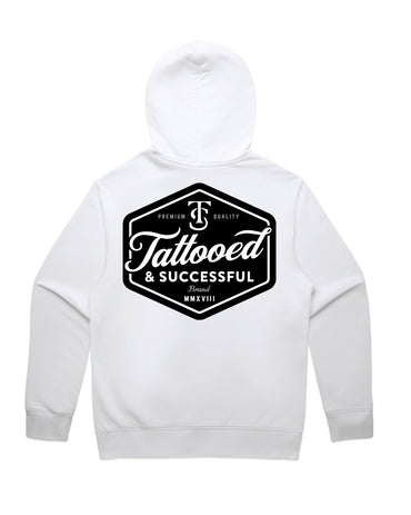 Brand Relax Hoodie- White