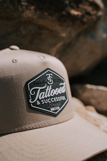 Brand 5 Panel Hat - Khaki