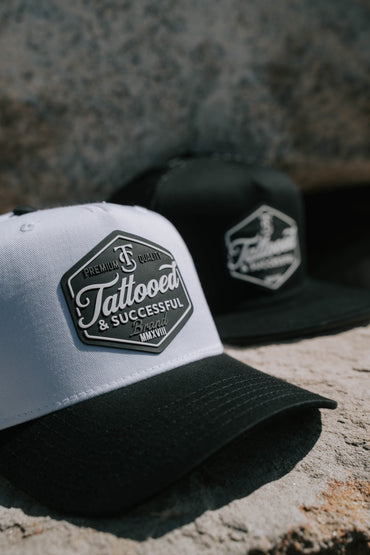 Brand 5 Panel Hat - White/Black