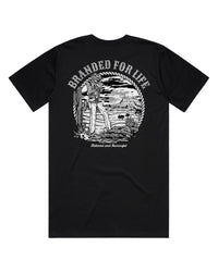 Branded For Life Tee- Blk/White
