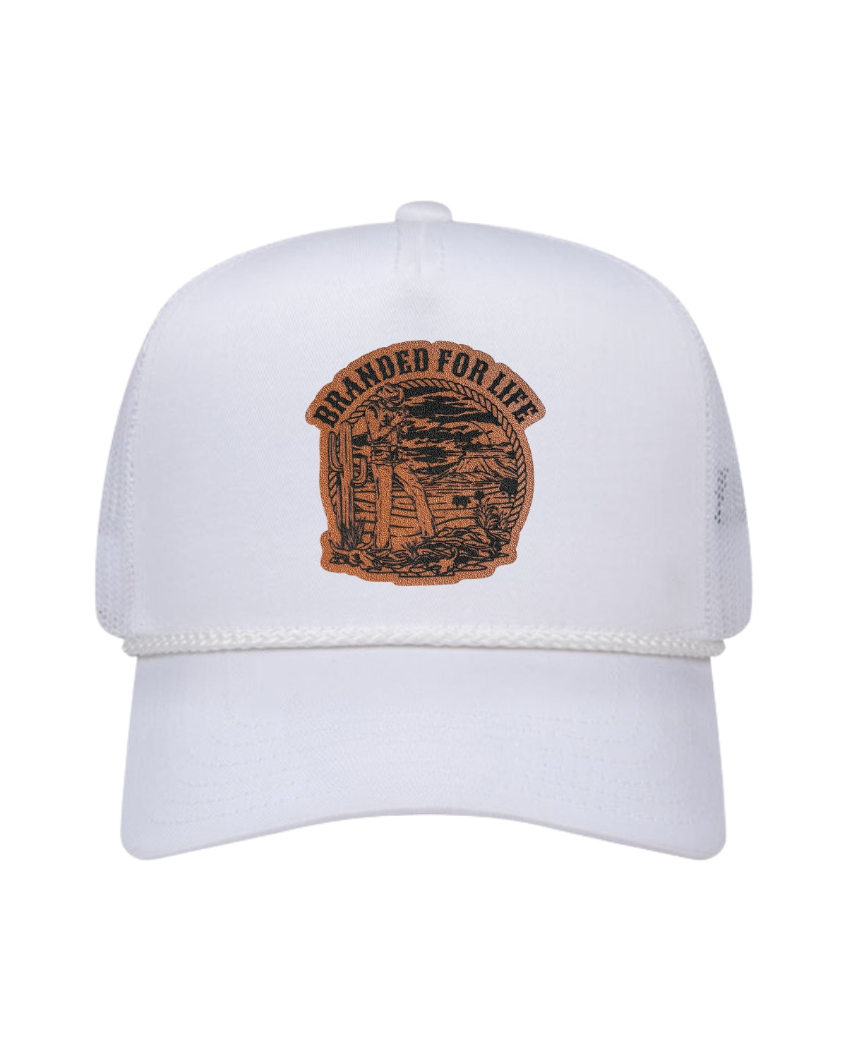 Branded For Life Trucker Hat- White
