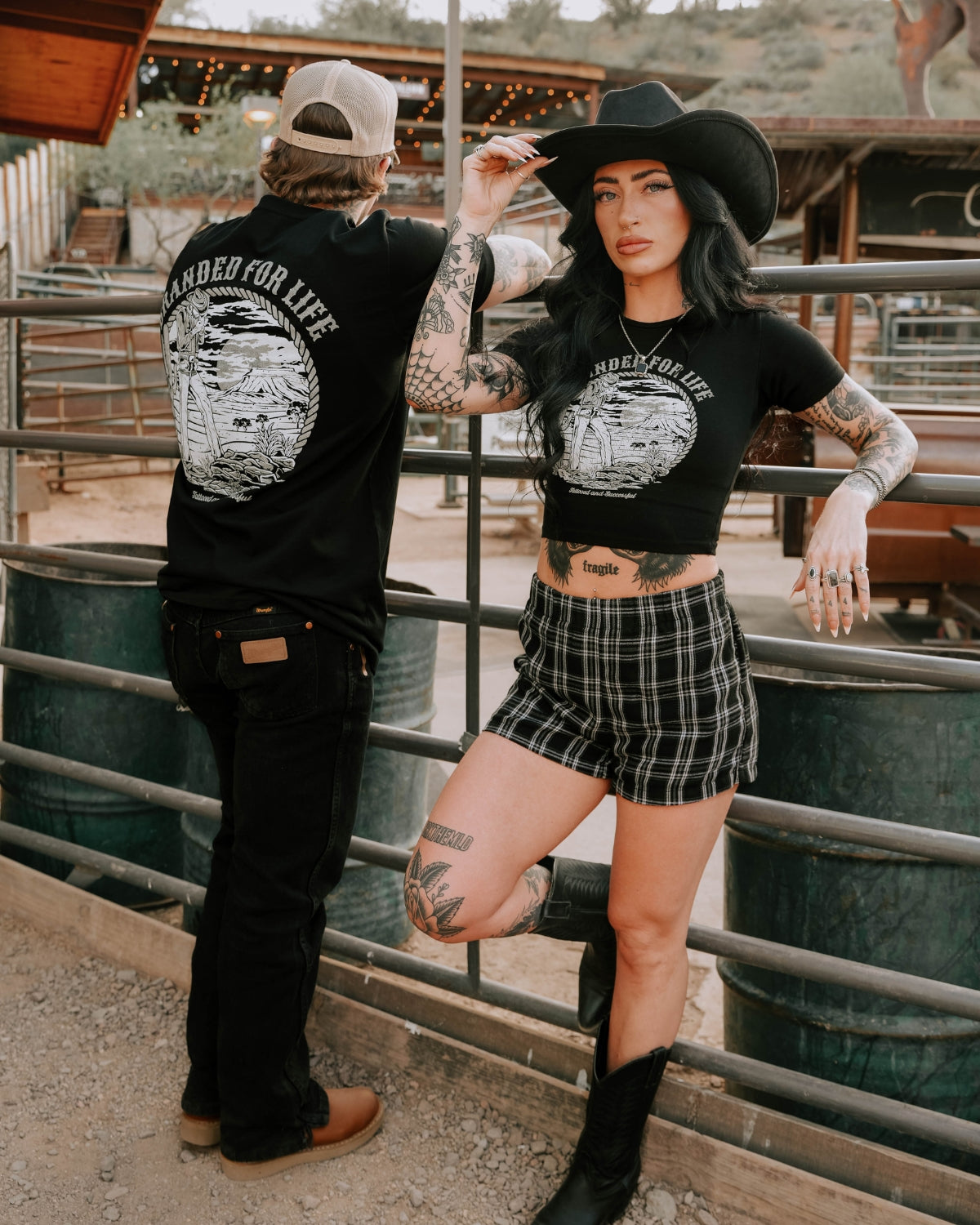 Branded For Life Tee- Blk/White