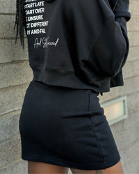 Drawstring Skirt- Black