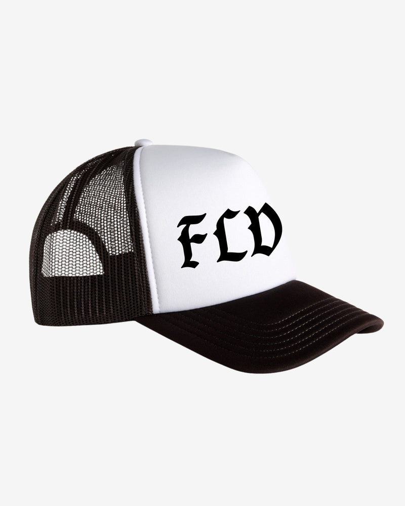 FLDM Trucker Hat - Black w/ White