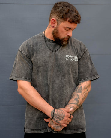 FLDM Oversized Tee- Washed Black