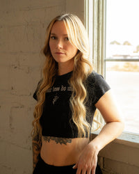 Fear Less Do More Baby Tee - Black