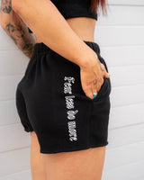 Fear Less Do More Sweat Short - Black