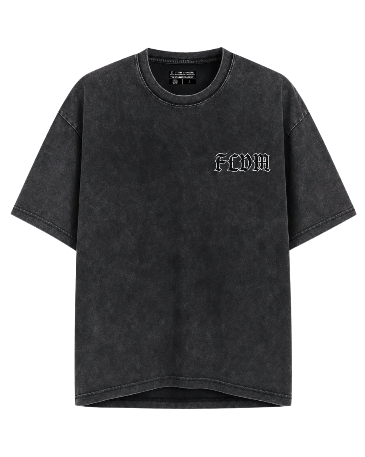 FLDM Oversized Tee- Washed Black
