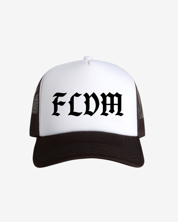 FLDM Trucker Hat - Black w/ White