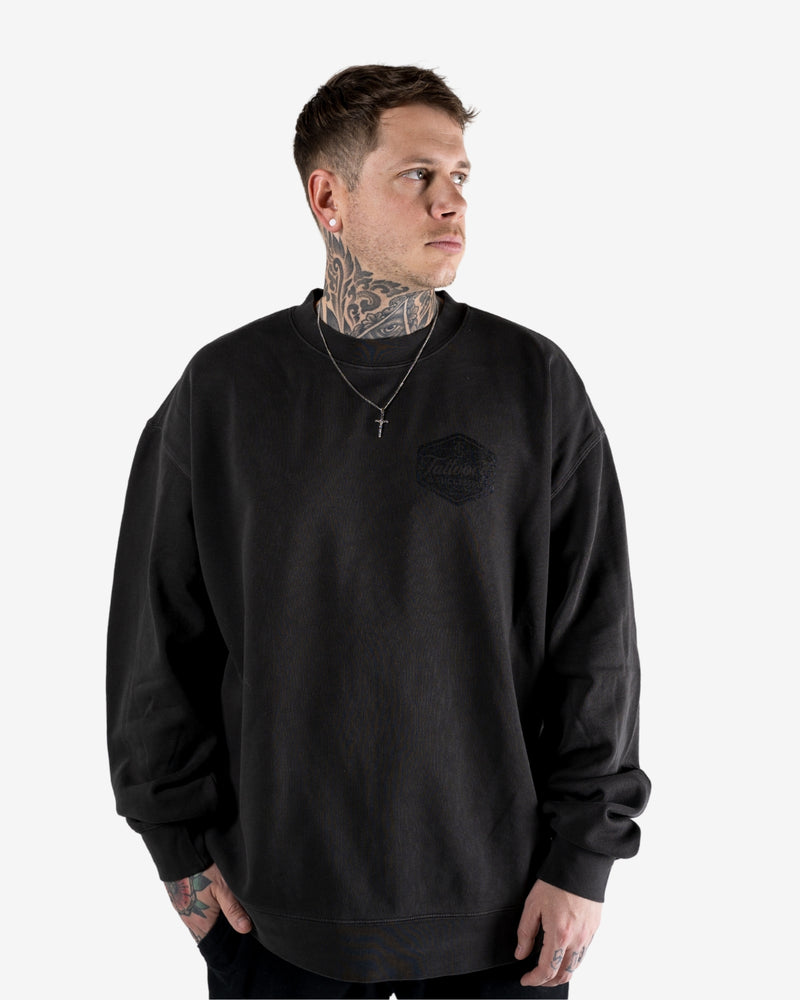 Brand Faded Crew SS - Faded Black