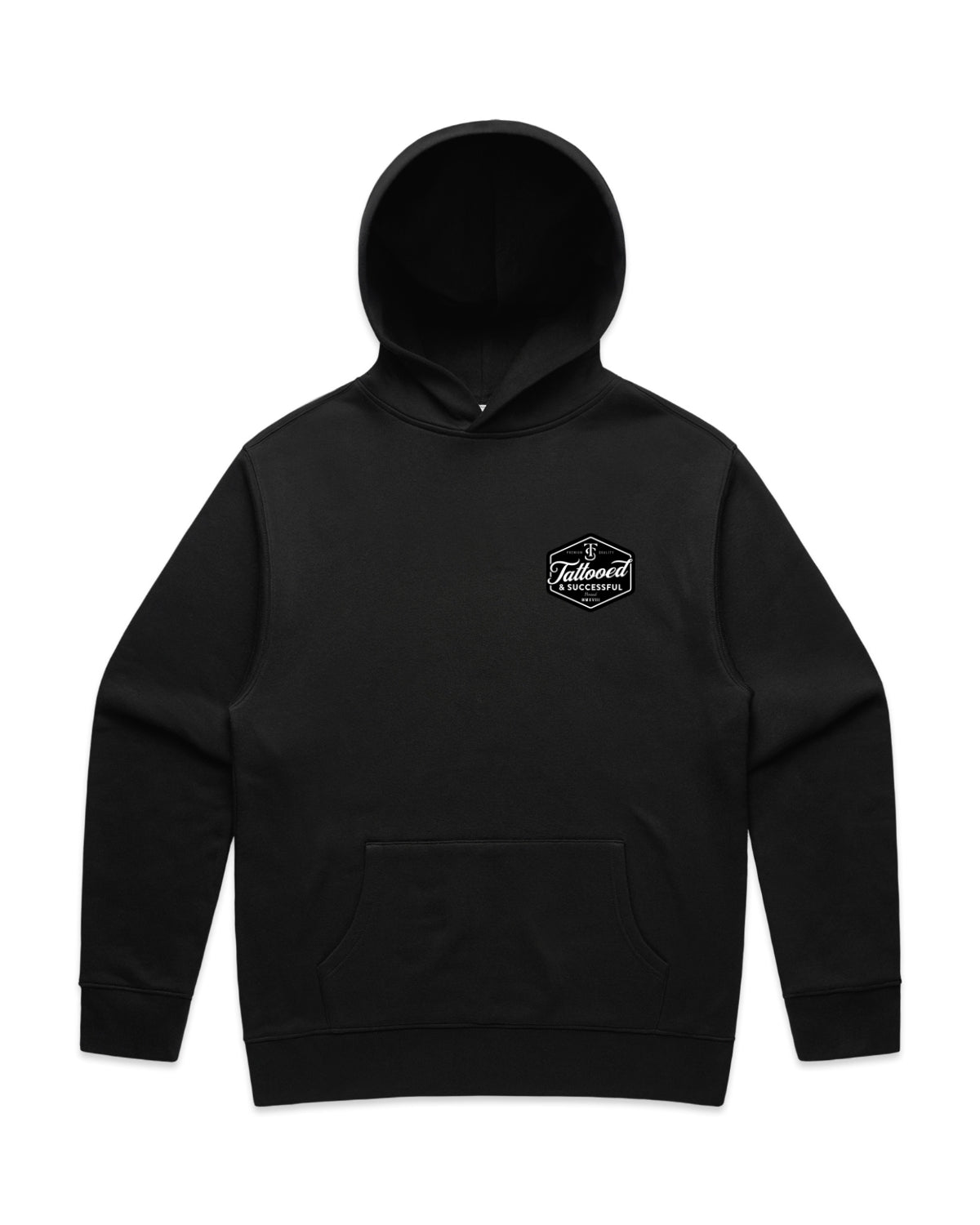 Brand Relax Hoodie- Black – Tattooed & Successful LLC