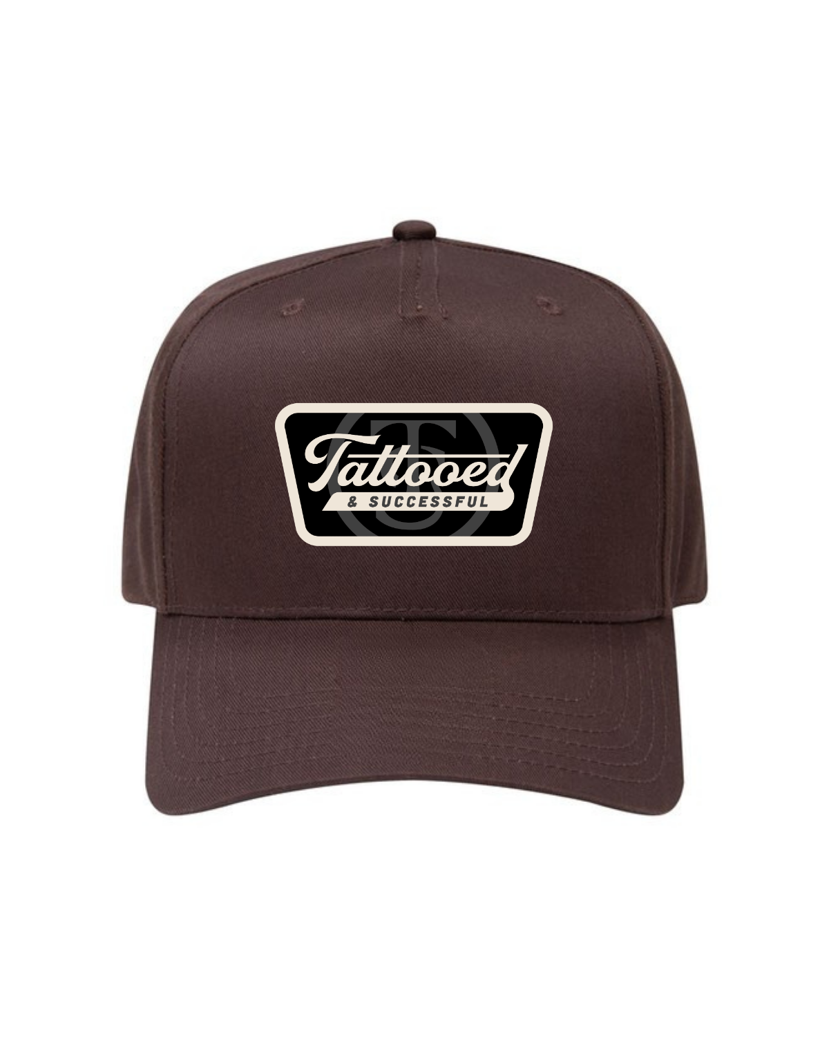 Vintage 5 Panel Trucker Hat- Brown