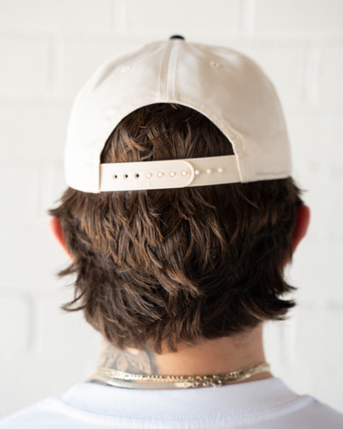 Vintage 5 Panel Trucker Hat- Black/Natural