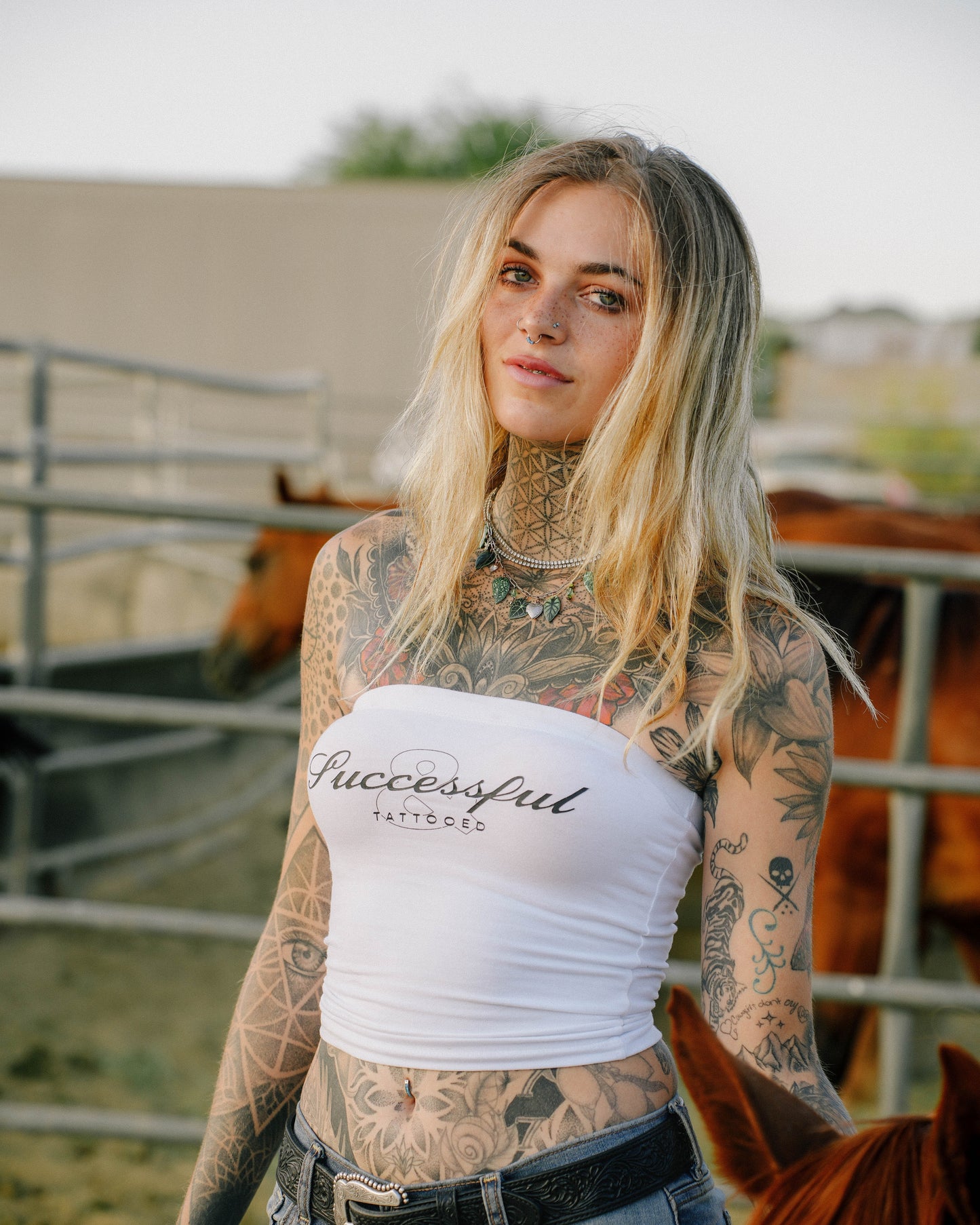 King of Bold Tube Top- White