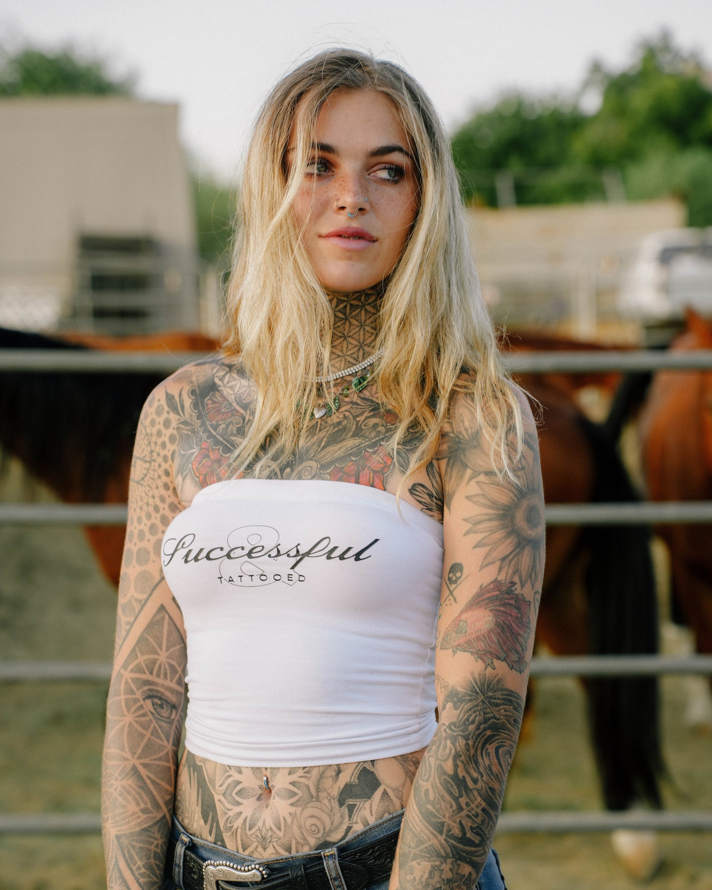 King of Bold Tube Top- White