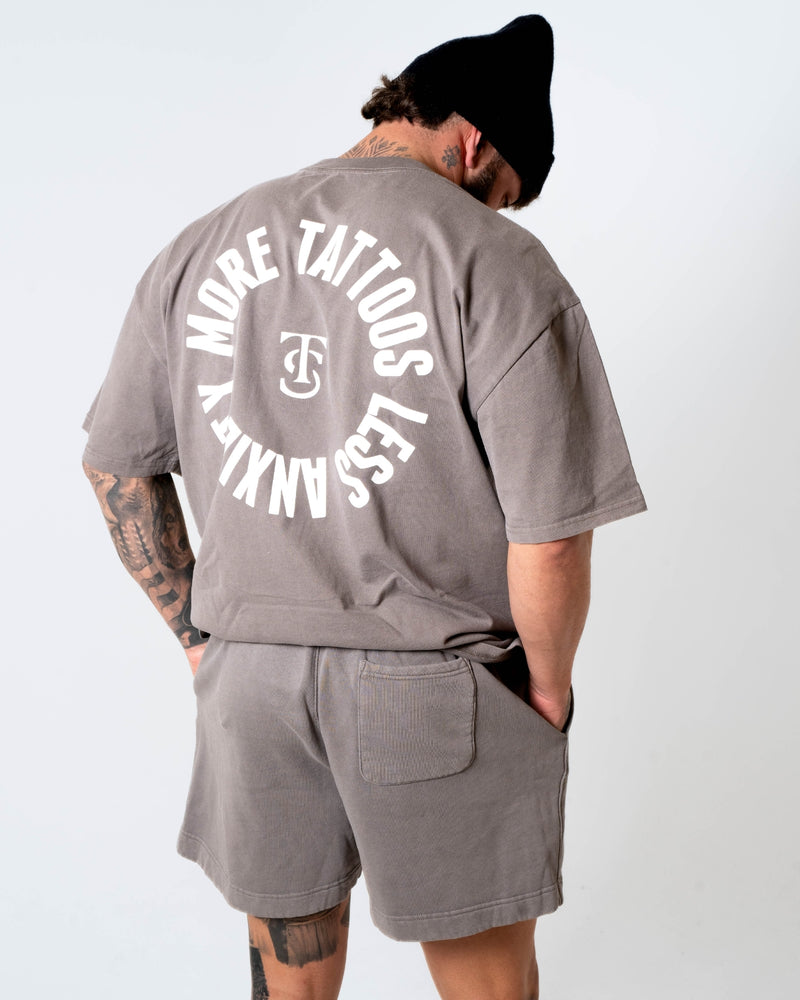 More Tattoos Wash Tee - Faded Grey