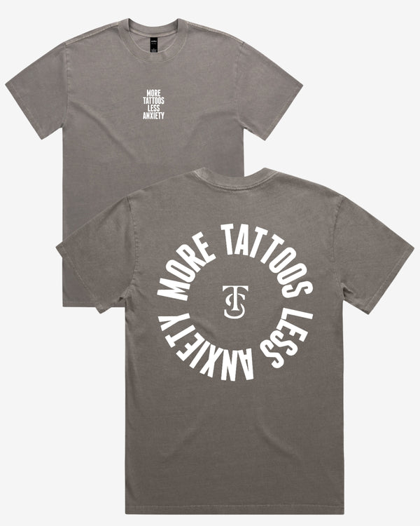 More Tattoos Wash Tee - Faded Grey