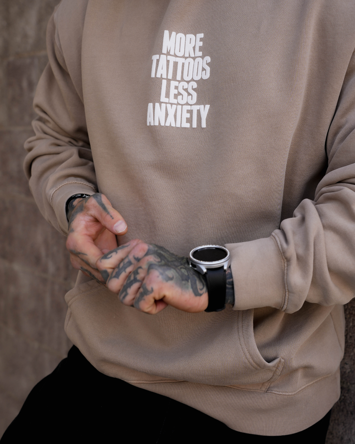 More Tattoos Faded Hood - Faded Taupe