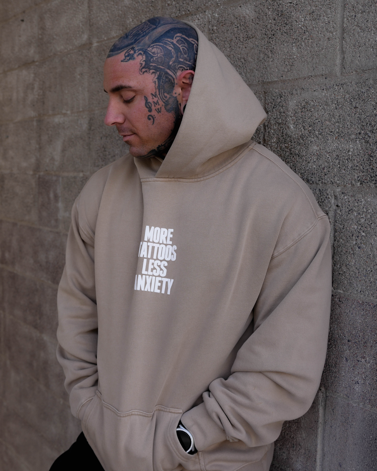 More Tattoos Faded Hood - Faded Taupe