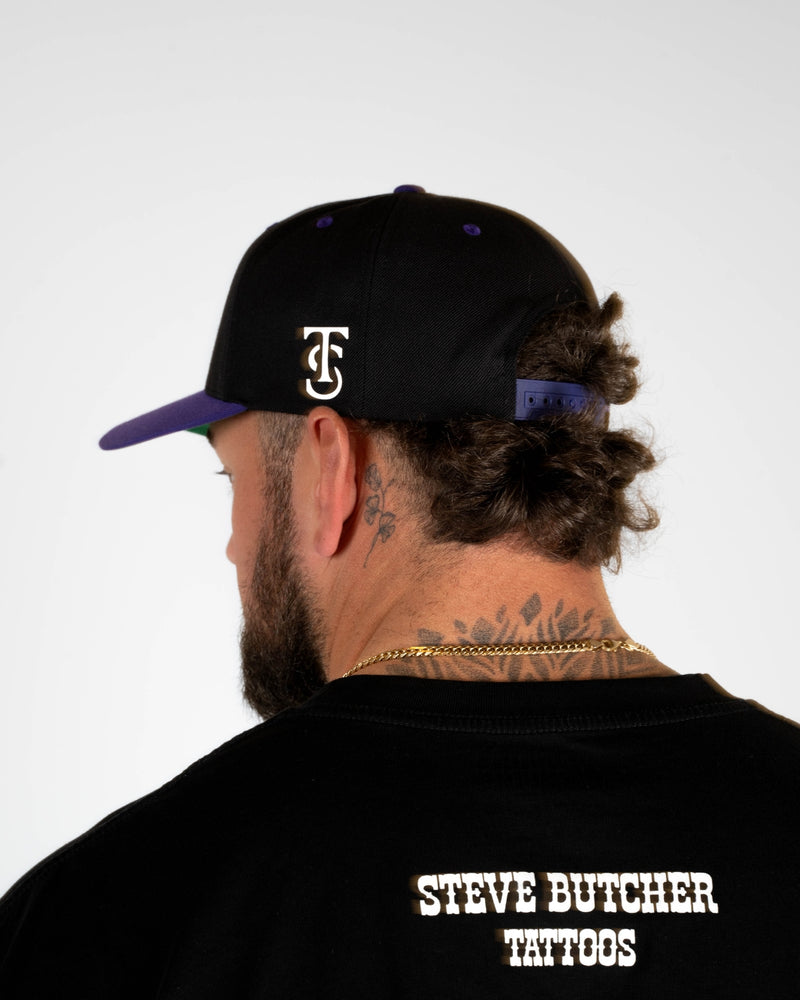 SBT Snapback Hat - Black/Purple