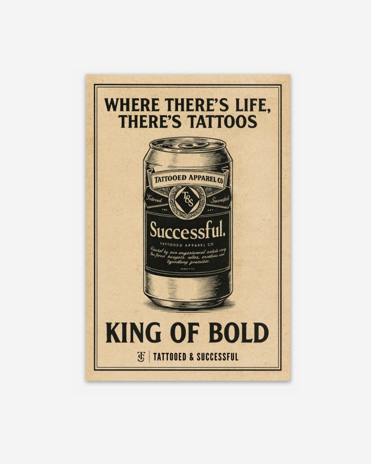 King of Bold Sticker- Beer Can