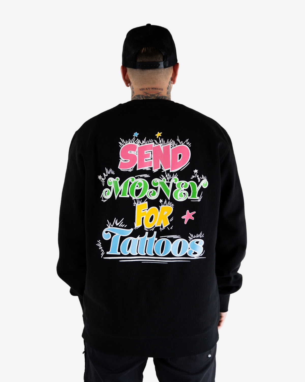 Send Money For Tattoos  Crew SS - Black