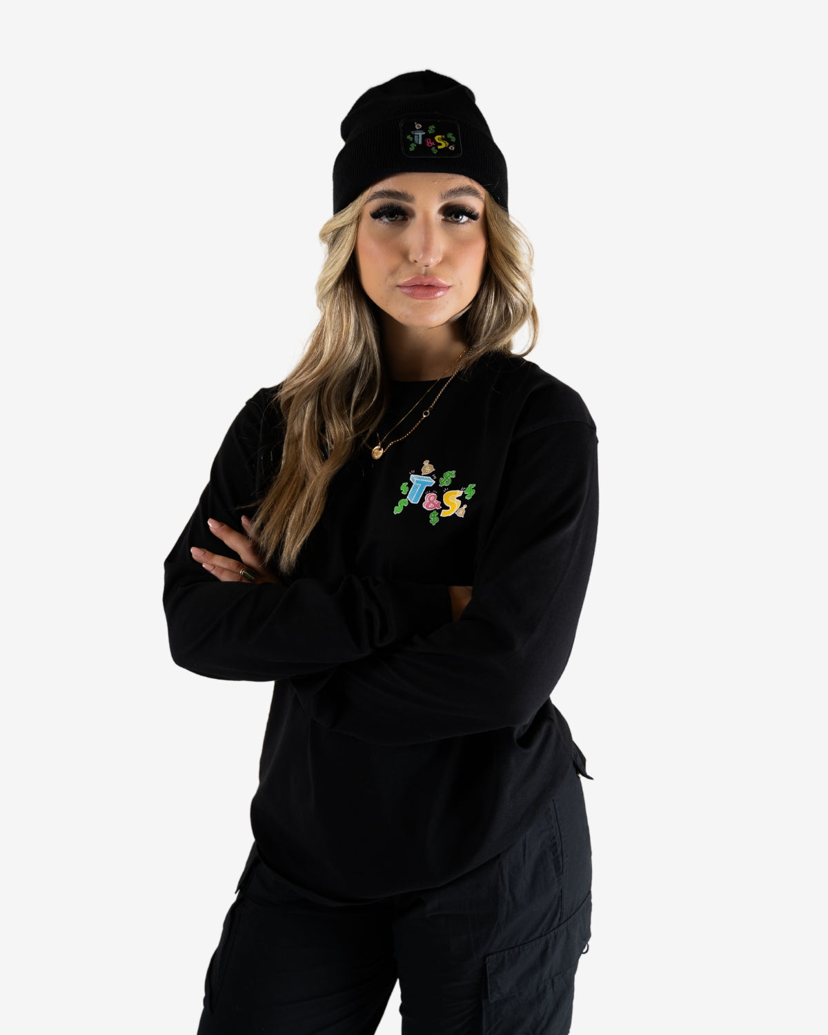 Send Money For Tattoos  LS Tee - Black