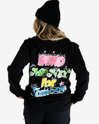 Send Money For Tattoos  LS Tee - Black