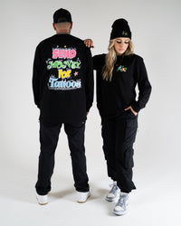 Send Money For Tattoos  LS Tee - Black