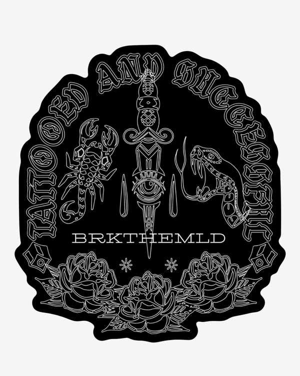 Traditional Sticker (Black/White)