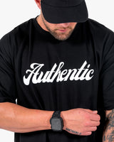 Authentic T-Shirt - Black w/ White