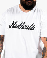 Authentic T-Shirt - White w/ Black