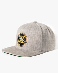 BRKtheMLD 5 Panel Snapback Hat - Heather Grey
