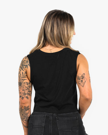 Bet On Yourself Crop Tank - Black