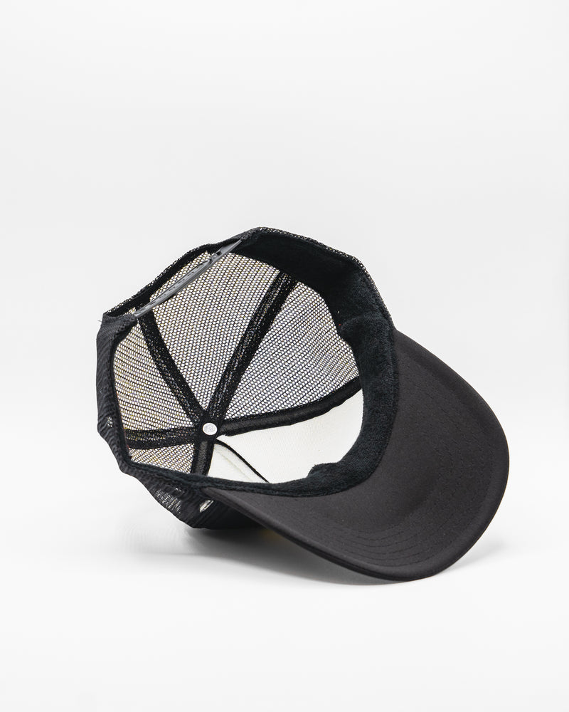 WKND Foam Trucker Hat - Black w/ Yellow
