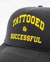 WKND Foam Trucker Hat - Black w/ Yellow